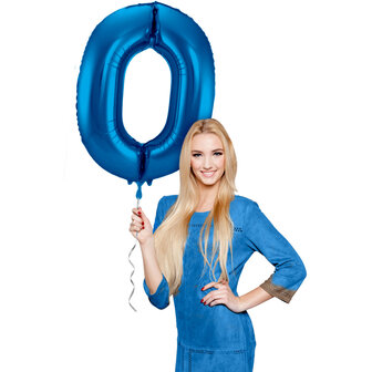 FOLIEBALLON CIJFER 0 BLUE 631460